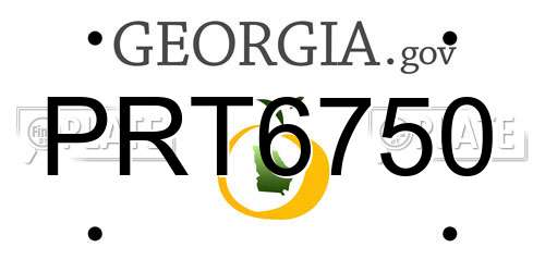 PRT6750 Georgia License Plate