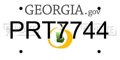 PRT7744 Georgia License Plate