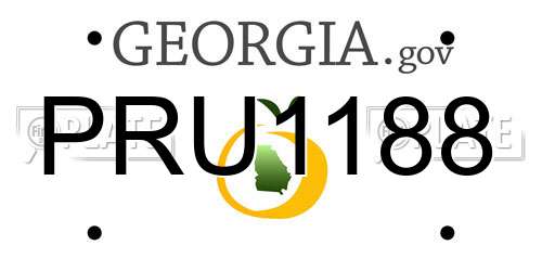PRU1188 Georgia License Plate