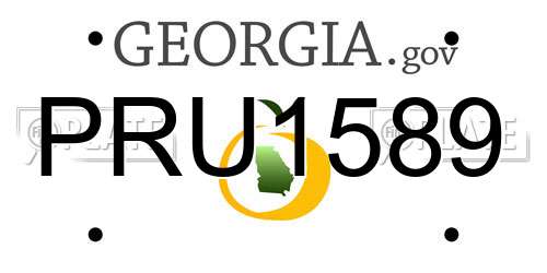 PRU1589 Georgia License Plate