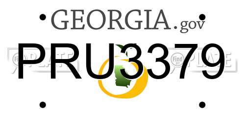 PRU3379 Georgia License Plate