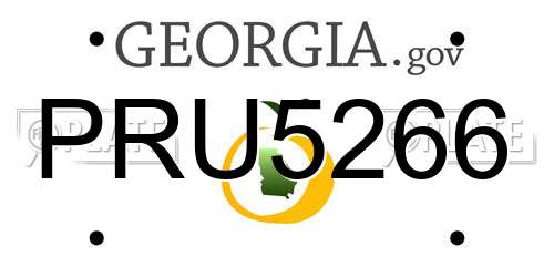PRU5266 Georgia License Plate