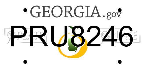 PRU8246 Georgia License Plate