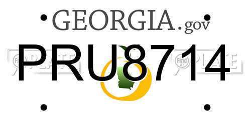 PRU8714 Georgia License Plate