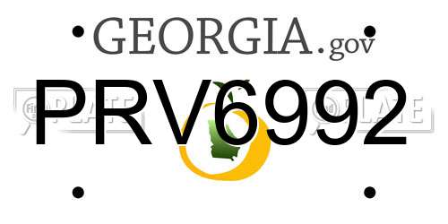 PRV6992 Georgia License Plate