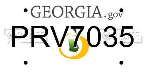 PRV7035 Georgia License Plate