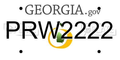 PRW2222 Georgia License Plate