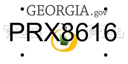 PRX8616 Georgia License Plate