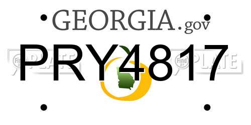 PRY4817 Georgia License Plate