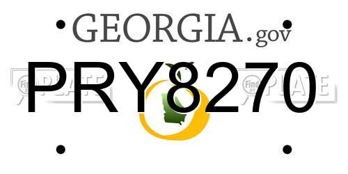 PRY8270 Georgia License Plate