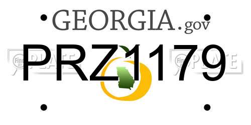 PRZ1179 Georgia License Plate