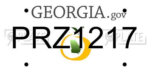 PRZ1217 Georgia License Plate
