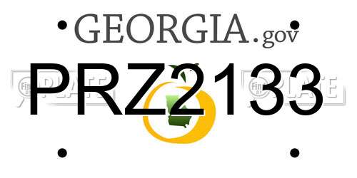 PRZ2133 Georgia License Plate