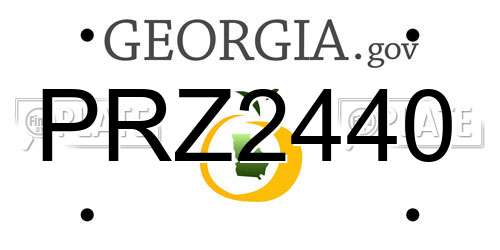 PRZ2440 Georgia License Plate