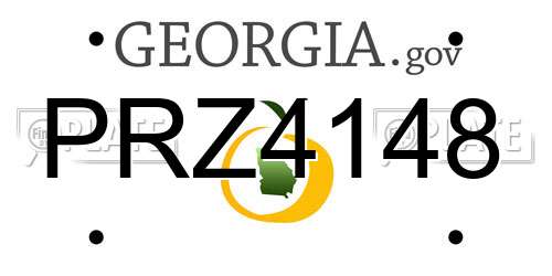 PRZ4148 Georgia License Plate