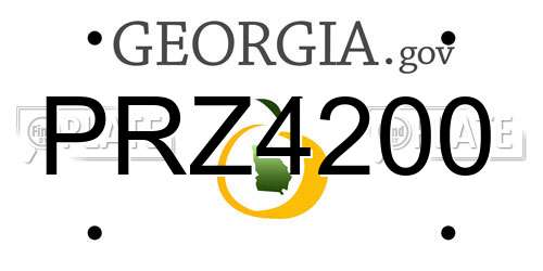 PRZ4200 Georgia License Plate