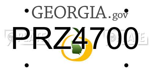 PRZ4700 Georgia License Plate