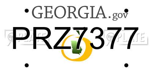 PRZ7377 Georgia License Plate
