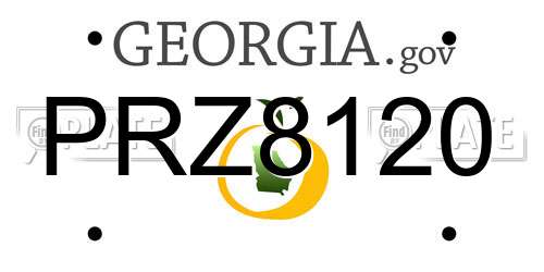 PRZ8120 Georgia License Plate