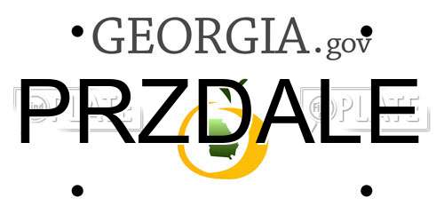 PRZDALE Georgia License Plate
