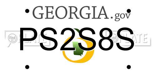 PS2S8S Georgia License Plate
