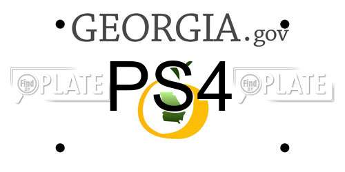 PS4 Georgia License Plate