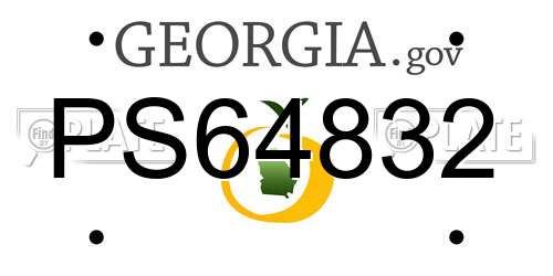 PS64832 Georgia License Plate