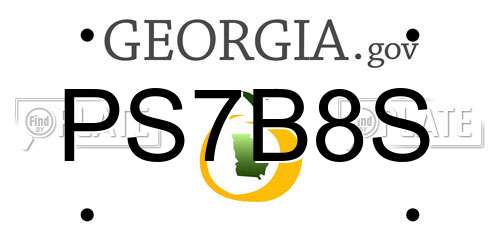 PS7B8S Georgia License Plate