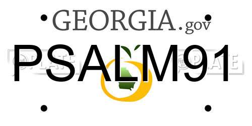 PSALM91 Georgia License Plate