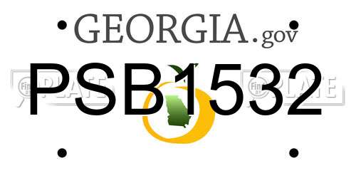 PSB1532 Georgia License Plate
