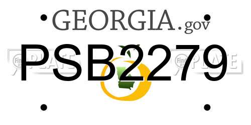 PSB2279 Georgia License Plate
