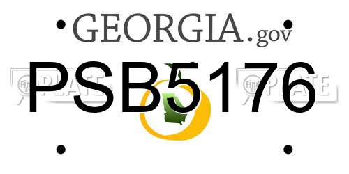 PSB5176 Georgia License Plate