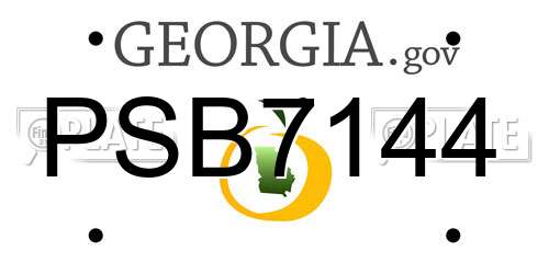 PSB7144 Georgia License Plate