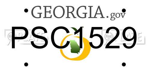 PSC1529 Georgia License Plate