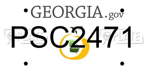 PSC2471 Georgia License Plate