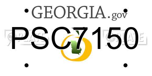 PSC7150 Georgia License Plate