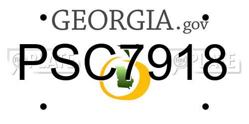 PSC7918 Georgia License Plate