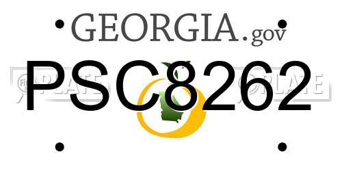 PSC8262 Georgia License Plate