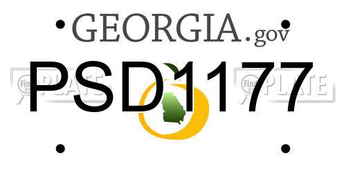 PSD1177 Georgia License Plate