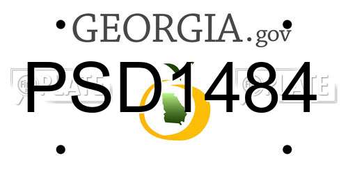 PSD1484 Georgia License Plate