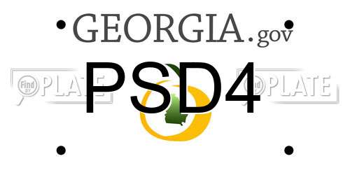 PSD4 Georgia License Plate