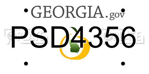 PSD4356 Georgia License Plate