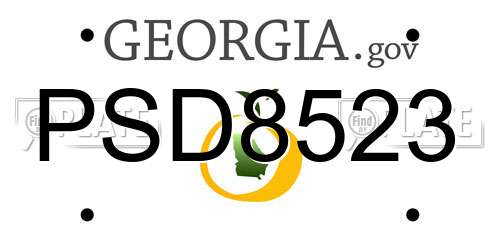 PSD8523 Georgia License Plate