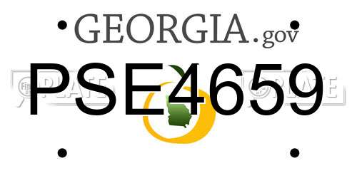 PSE4659 Georgia License Plate