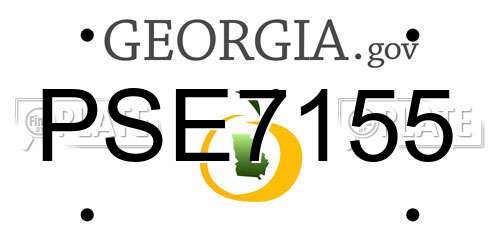 PSE7155 Georgia License Plate