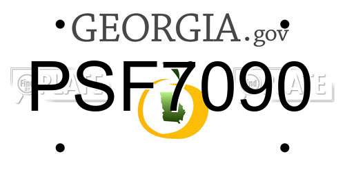PSF7090 Georgia License Plate