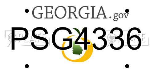 PSG4336 Georgia License Plate