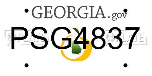 PSG4837 Georgia License Plate