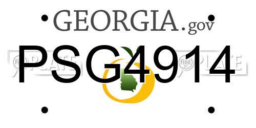 PSG4914 Georgia License Plate