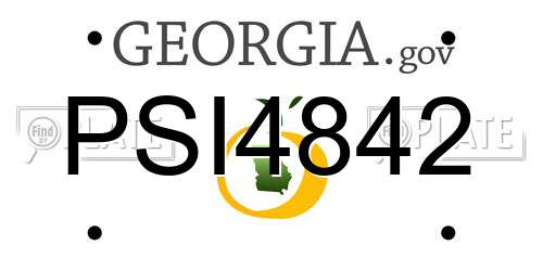 PSI4842 Georgia License Plate